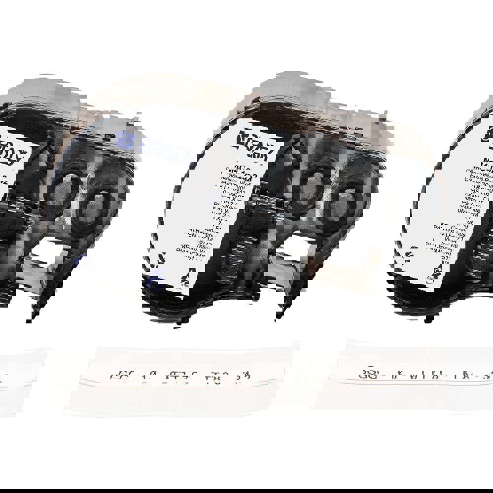 Labels, Ribbons & Tapes; Application: Heat Shrink Labels ; Type: Heat Shrink Labels ; Color Family: White ; Color: Black on White ; Label Diameter (Inch): 1/8 ; For Use With: BMP41; BMP51; BMP53; M511